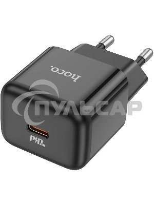 Сетевое зарядное устройство Hoco N32 Glory Black 30W 3A+2A+1.5A (PD+QC+AFC) USB Type-C универсальное черный