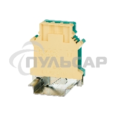 Клемма заземления KRUSLG-16N, винтовой зажим, 2 точки подключения, 16 кв.мм