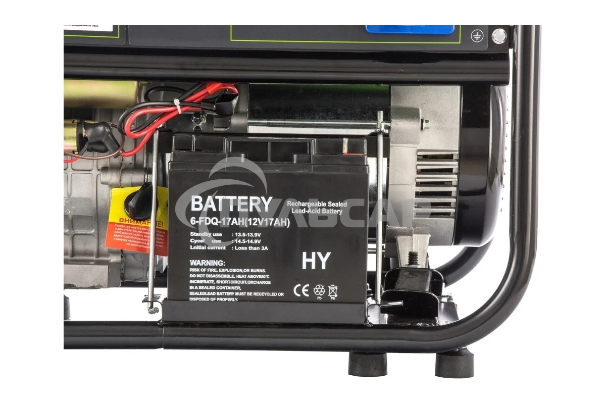 Электрогенератор бензиновый СИБРТЕХ БС-6500Э, 5.5 кВт, 95 дБ, 78.5 кг