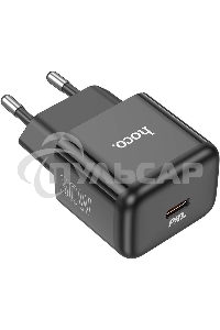 Сетевое зарядное устройство Hoco N32 Glory Black 30W 3A+2A+1.5A (PD+QC+AFC) USB Type-C универсальное черный