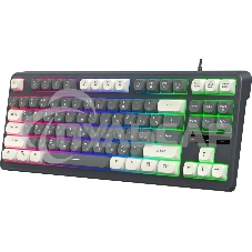 Клавиатура проводная Oklick 711G серый/белый USB Multimedia for gamer LED (1790385) кабель 1.5м