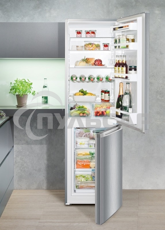 Холодильник Liebherr CUELE 3331-26 001 серебристый двухкамерный 212/84л морозилка снизу