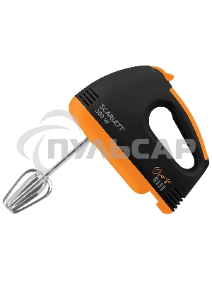 Миксер ручной Scarlett SC-HM40S20 300Вт черный/оранжевый