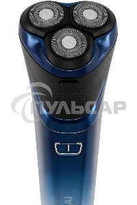 Электробритва роторная Hyundai H-SH8089 реж.эл.:3 питан.:аккум. голубой