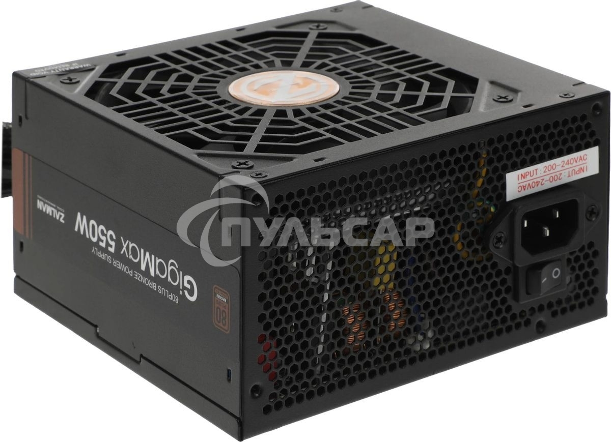 Блок питания Zalman ZM550-GVII, 550Вт, 80 PLUS Bronze, 120мм, черный