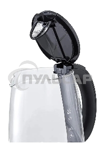 Чайник электрический Kitfort КТ-619, стекло, 1850 - 2200 Вт, 1.7 л