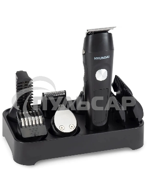 Машинка для стрижки Hyundai H-HC7120 черный/серебристый 5Вт (насадок в компл:10шт)