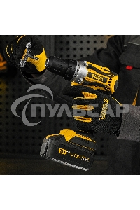 Щетка для дрели Denzel 60 мм, плоская, со шпилькой, нержавеющая витая проволока