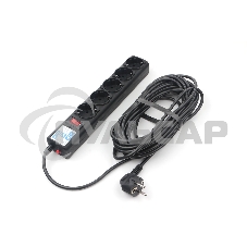 Сетевой фильтр Powercube SPG5-10M 10м (5 розеток) черный (коробка)