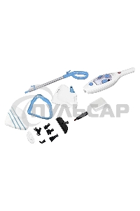 Паровая швабра Blackton Bt SM1114 White-blue, Мощность 1300 Вт, 2 в 1. Вертикальная и компактная, Резервуар для воды 300 мл, Время неприрывной работы до 20 минут, Быстрая и эффективная очистка всех типов полового покрытия: паркет, линолеум, плитка, Уничто