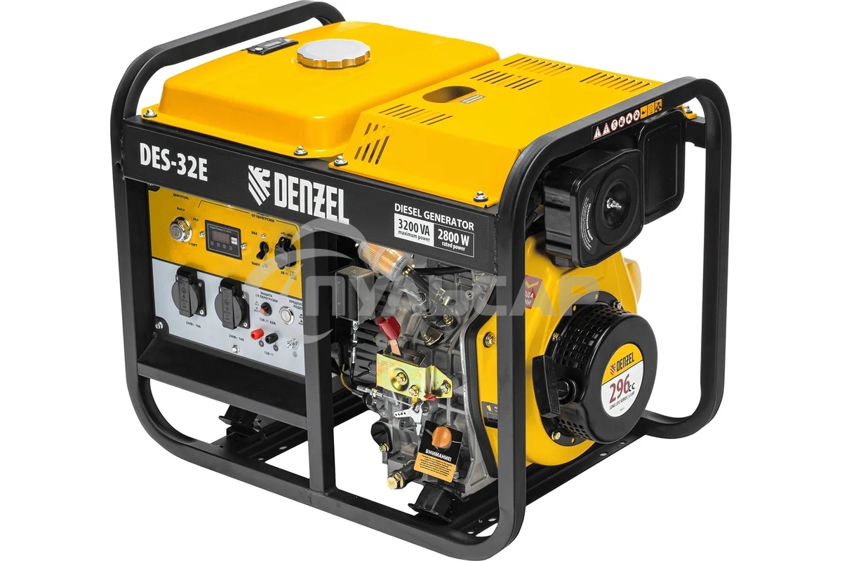 Электрогенератор дизельный Denzel DES-32E, 3.2 кВт, 110 дБ, 78.9 кг