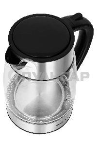 Чайник электрический Starwind SKG3026 1.7л. 2200Вт черный/серебристый (корпус: стекло)