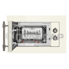 Микроволновая печь встраиваемая Maunfeld JBMO.20.5GRIB бежевый, 20 л, 700 Вт, переключатели - поворотный механизм