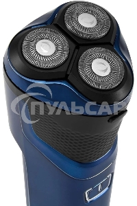 Электробритва роторная Hyundai H-SH8089 реж.эл.:3 питан.:аккум. голубой