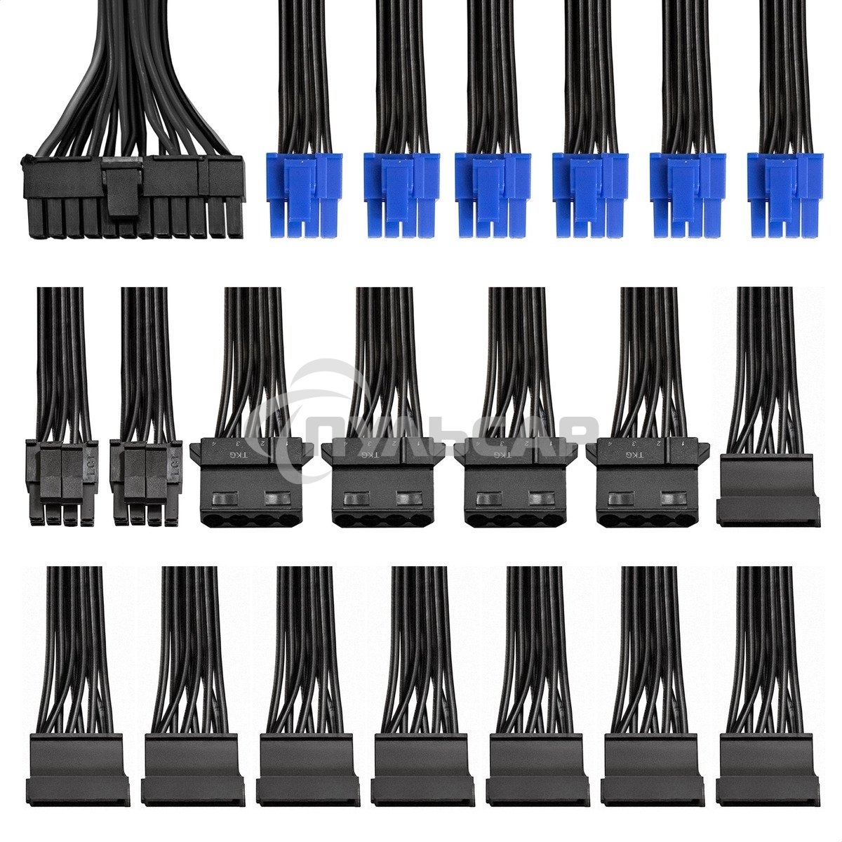 Блок питания ExeGate Gaming Standard 1000PGS RTL (EX285976RUS), 1000Вт, 140мм, модульный, черный