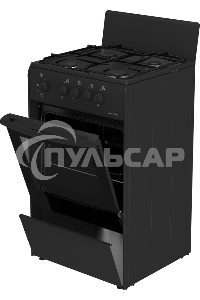 Плита газовая Darina S GM 441 001 At антрацит/черный, конфорок 4 шт, духовка 50 л, 50 см x 85 см x 51 см