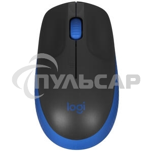 Мышь беспроводная Logitech M190 черный/синий, 1000 dpi, радиоканал, USB, кнопки - 3