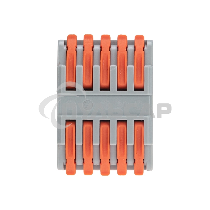 Клемма Rexant СМК 222-425 проходная 5 полюсов (0,08-4мм²), серая (30 шт/уп)