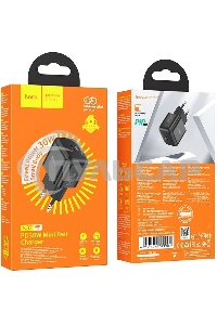 Сетевое зарядное устройство Hoco N32 Glory Black 30W 3A+2A+1.5A (PD+QC+AFC) USB Type-C универсальное черный