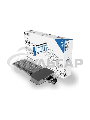 Светильник светодиодный уличный консольный Gauss Qplus LED ДКУ 150 Вт 18000 Лм 5000К IP65 120-260 В КСС Ш 535х260х64 мм