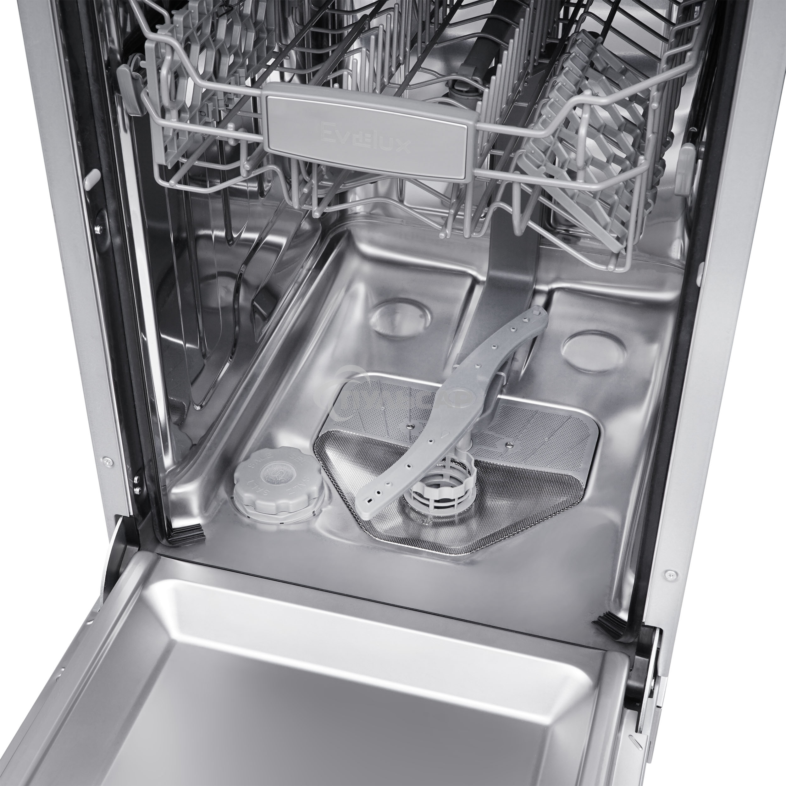 Встраиваемая посудомоечная машина Evelux BD 4502, белый, 44.8 см, 10 компл., 47 дБ, класс A++