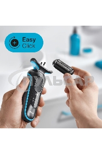 Электробритва Braun 51-M1000s черный/голубой