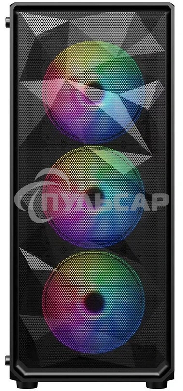 Компьютерный корпус 1STPLAYER FD3 Black / ATX / 4x120мм LED fans inc. / FD3-BK-4F1