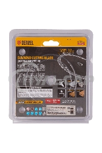 Диск алмазный отрезной Denzel 125 х 22,2 мм, сплошной, супертонкий, горячий пресс, мокрое резание