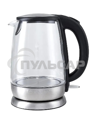 Чайник электрический Kitfort КТ-619, стекло, 1850 - 2200 Вт, 1.7 л
