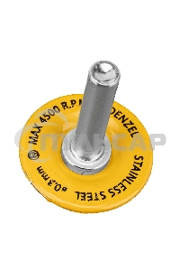 Щетка для дрели Denzel 60 мм, плоская, со шпилькой, нержавеющая витая проволока