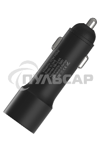 Автомобильное зарядное устройство Maxvi CCM-M242 metallic черный 2.4A