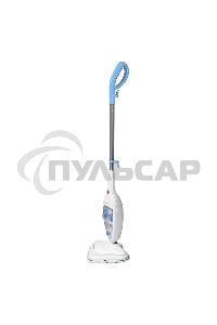 Паровая швабра Blackton Bt SM1114 White-blue, Мощность 1300 Вт, 2 в 1. Вертикальная и компактная, Резервуар для воды 300 мл, Время неприрывной работы до 20 минут, Быстрая и эффективная очистка всех типов полового покрытия: паркет, линолеум, плитка, Уничто
