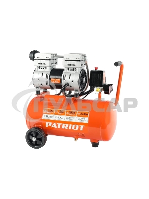 Компрессор PATRIOT WO 24-160 525306375 Безмасляный; Мощн. 1,1 кВт; Напр. 230В Об. двиг.: 2850 об/мин; Производительность: 160 л/мин; Объем ресивера: 24 л; Давление: 8 бар