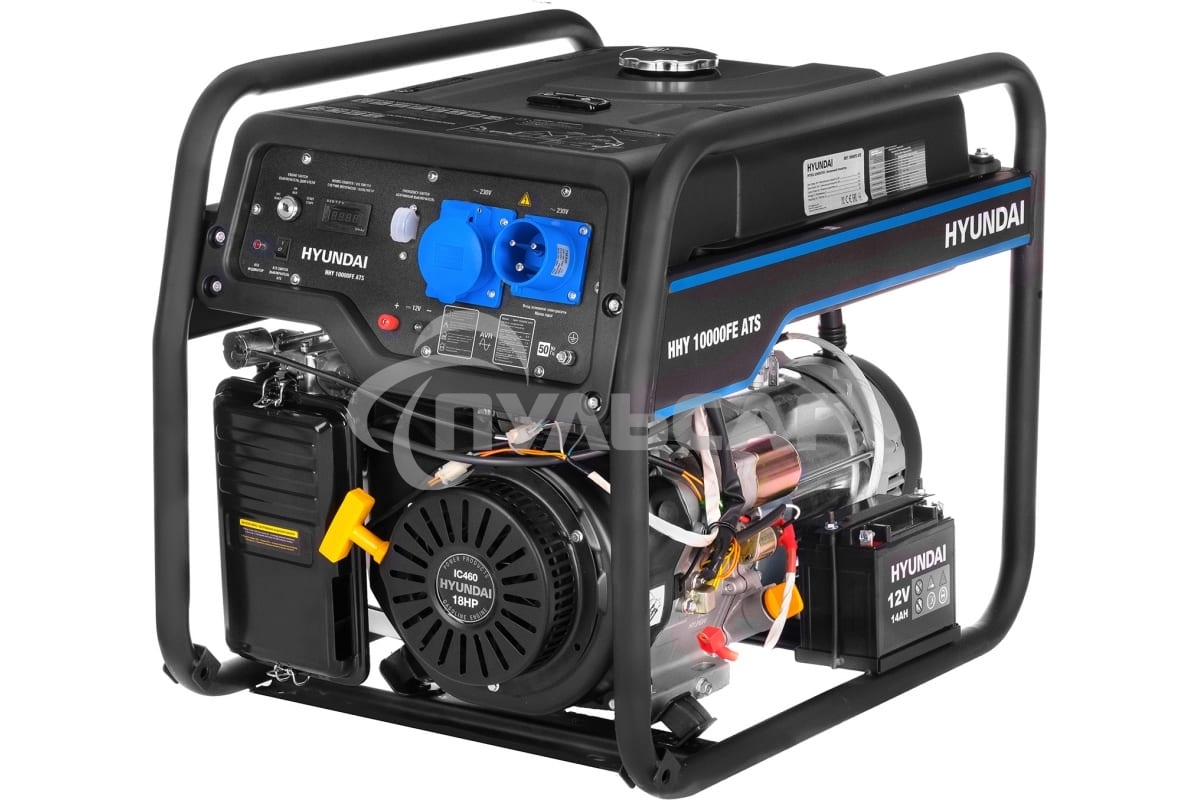 Электрогенератор бензиновый Hyundai HHY 10000FE ATS, 8 кВт, 74 дБ, 89.5 кг