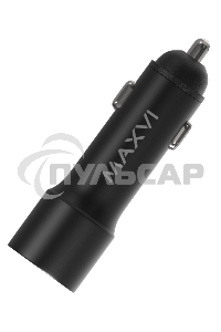 Автомобильное зарядное устройство Maxvi CCM-M242 metallic черный 2.4A