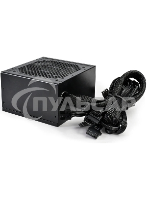 Блок питания PCCOOLER KF650, 650W 80 PLUS White (ATX, ATX 2.4, Non-modular, 1x24(20+4)pin 550мм, 1xCPU*2 8(4+4)pin 610+150мм, 2xPCIe 8(6+2)pin 510мм, 2xSATA*3+MOLEX4pin*1 450+150+150+150мм, Active, 120x120мм, 140x150x86mm, APFC, OVP, SCP, OPP (140-160%, 2