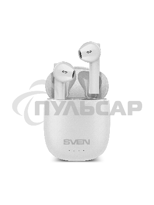 Наушники беспроводные внутриканальные с микрофоном SVEN E-727BT белый Bluetooth