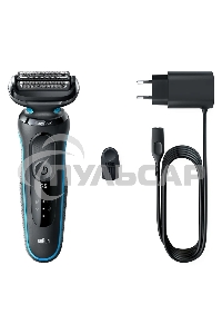Электробритва Braun 51-M1000s черный/голубой