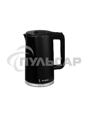 Чайник электрический Energy E-208 1,7 л,сталь, двойной корпус, черный, 2200 Вт (105731)
