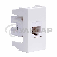 Розетка компьютерная DKC Viva 45058 RJ-45 кат.6, неэкранированная, 8P8C, Hyperline, Dual IDC, белая, 1 модуль