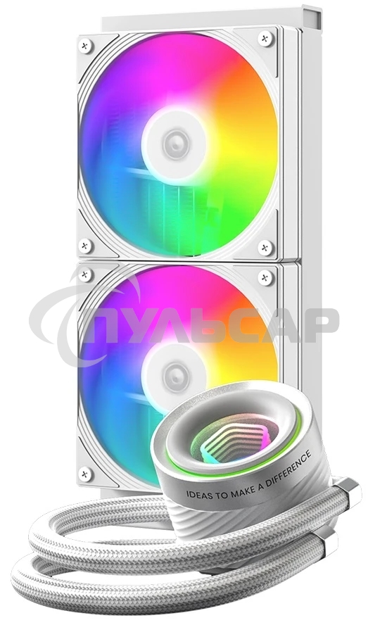 Система водяного охлаждения ID-Cooling FX240 Inf ARGB Soc-AM5/AM4/1200/1700/1851 белый 4-pin 27.2dB Al+Cu 300W Ret (FX240 INF белый)