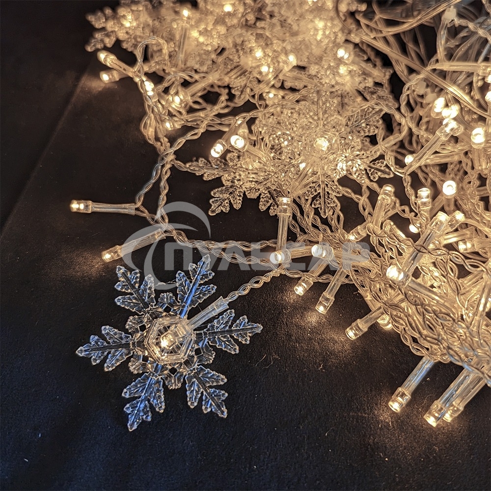 Гирлянда светод. Funray Бахрома IC100WWS, 2*0.6м, 100ламп, тепл.бел., со снежинками, IP20