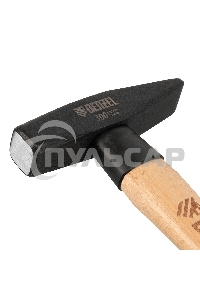 Молоток слесарный Denzel 300 г, кованый квадратный боек, буковая рукоятка