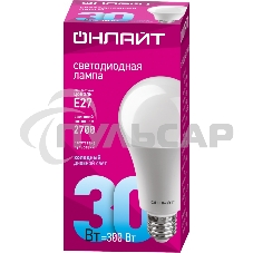 Лампа светодиодная ОНЛАЙТ 61972 OLL-A70-30-230-6.5K-E27