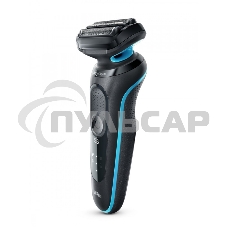 Электробритва Braun 51-M1000s черный/голубой