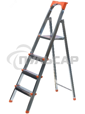 Лестница-стремянка стальная Fit 4 ступени, вес 5.55 кг