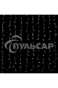 Гирлянда светод. Funray Занавес CL-320W, 3*2,5м,320LED,хол.белый,прозрачный шн. 2,5м,220в,IP20,контр