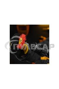 Щетка для дрели Denzel 65 мм, плоская, со шпилькой, нейлоновая щетина