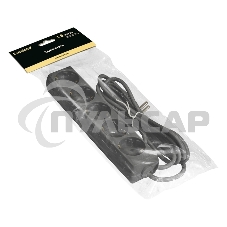 Удлинитель ExeGate ECE-5-1.8B (EX285819RUS), черный, 1,8 м, евровилка с заземлением, 5 евророзеток с заземлением, 2200 Вт