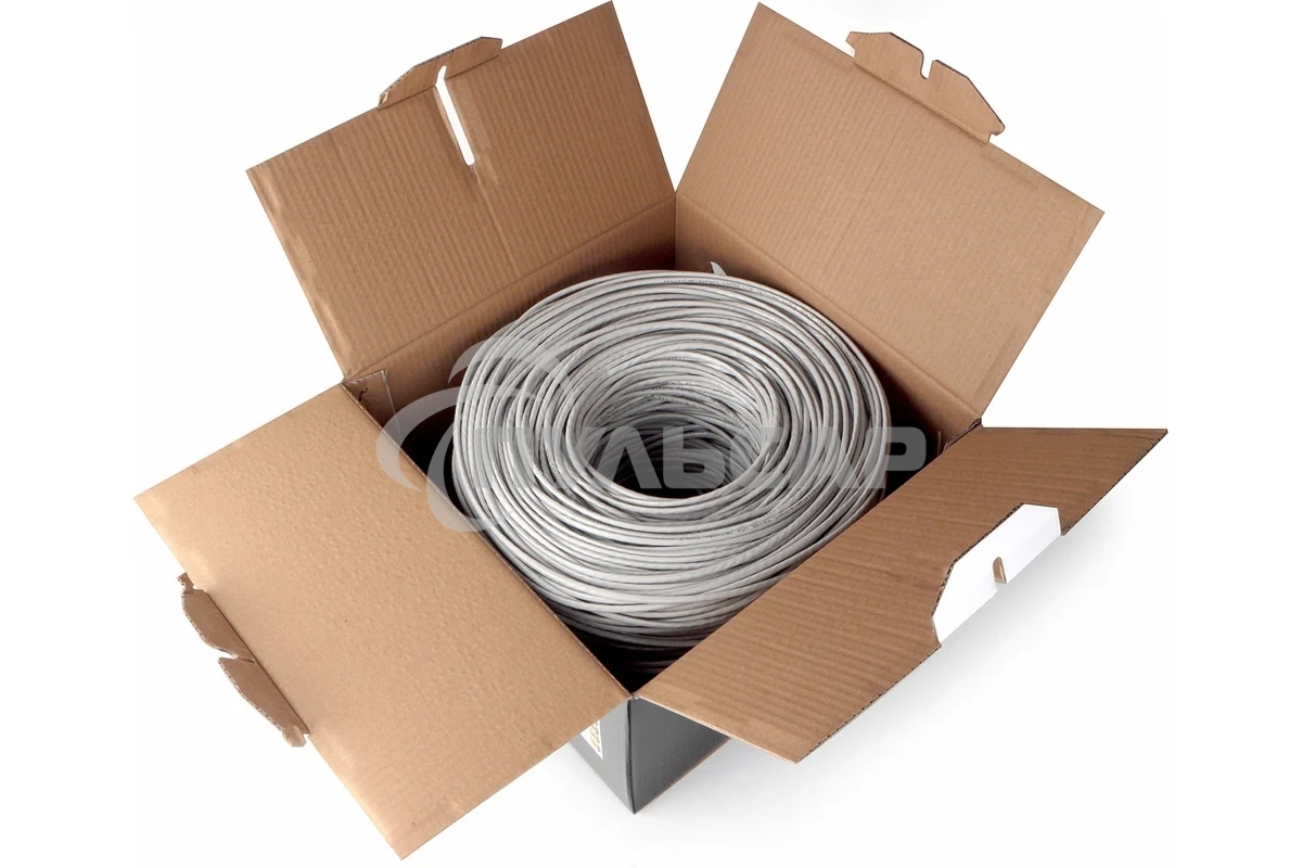 Кабель Cablexpert, UTP5e, 4 пары, 0.51 мм, CCA, однож., 305 м, серый